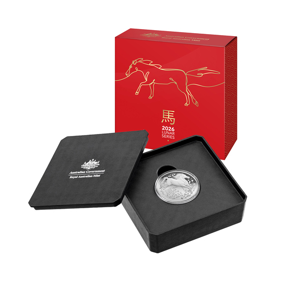 2026 1oz Lunar Year of the Horse - Domed Silver Coin
