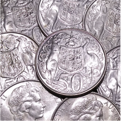 1966 Silver - Round 50c (80% Silver) - Single coin in capsule