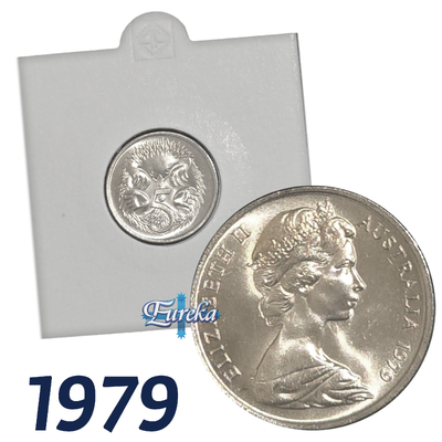 1979 5c Uncirculated Single Coin in 2x2