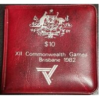 1982 $10 Commonwealth Games Silver UNC