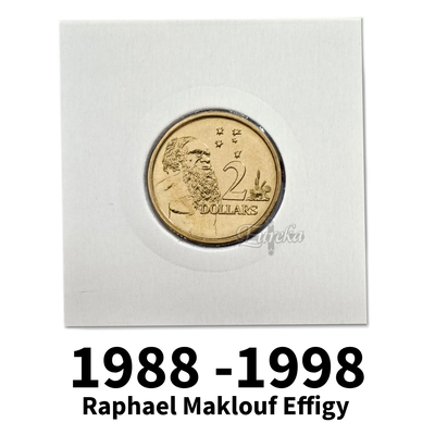 1988-1998s $2 Aboriginal Elder - UNC Single Coin in 2x2
