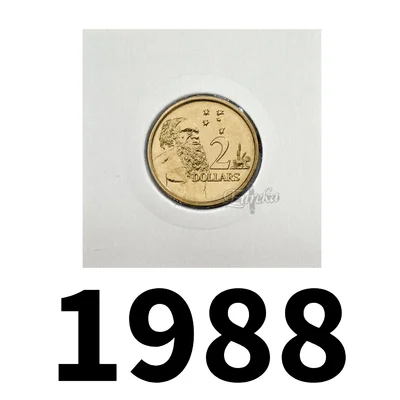 1988 $2 Aboriginal Elder Coin in 2x2