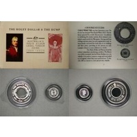 1989 $1 Holey Dollar and Dump 2 Coin Silver Set