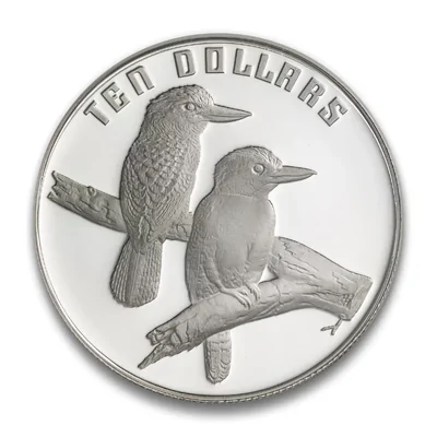 1989 Silver $10 - Birds of Australia - Kookaburra Silver Proof Coin