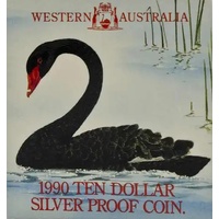 1990 $10 Silver Proof - State Series Western Australia