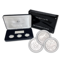 1990 Masterpieces in Silver - Silver Dollars 3 Coin Set