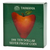 1991 $10 Silver Proof - State Series Tasmania