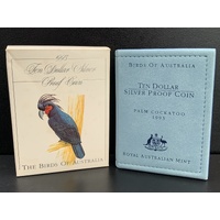 1993 Birds of Australia $10 Proof - Palm Cockatoo