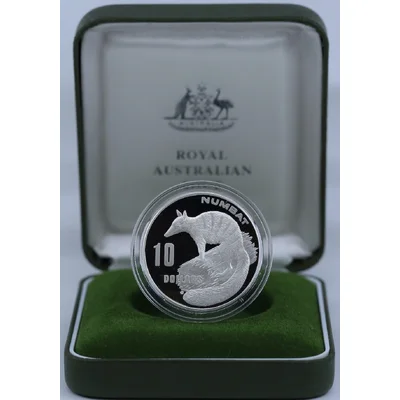 1995 Silver - Endangered Species $10 Standard Proof - Numbat