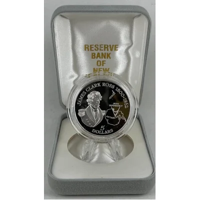 1995 1oz Silver - James Clark Ross and the Antarctica Ross Dependency
