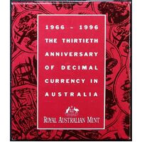 1996 $1 30th Anniversary of Decimal Currency