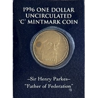 1996 $1 Sir Henry Parkes "C" Mint Mark