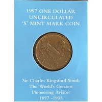 1997 $1 Sir Charles Kingsford Smith "S" Mintmark