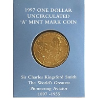1997 $1 Sir Charles Kingsford Smith Mintmark