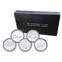 1997 Masterpieces in Silver - Opening of the Continent 5 Coin Set