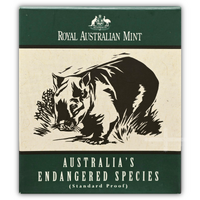 1998 $10 Australia's Endangered Species - Wombat Silver Proof Coin