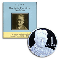 1998 Fine Silver $1 Proof Coin - Howard Florey (1898-1968)