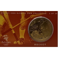 2000 $5 Sydney Olympic Gold Coin - Hockey