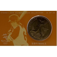 2000 $5 Sydney Olympic Gold Coin - Softball
