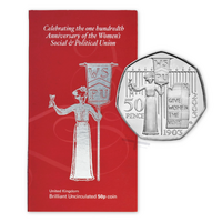 2003 50p Suffragette WSPU Carded Coin