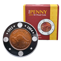 2004 40th Anniversary of the Last Penny $1 Silver Proof Coin