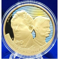 2006 Australia Figures of Notes Series JBank/CChisolm $1 Gold Plated Silver 1oz Coin