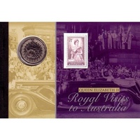 2006 50c Queen Elizabeth II - Royal Visit Coin & Stamp Folder