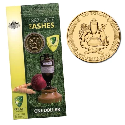 2007 $1 125 Years of The Ashes Carded Coin