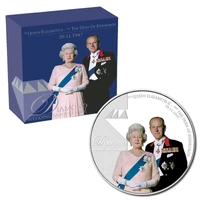 2007 Perth Mint Diamond Wedding Anniversary 1oz Silver Proof Coin – Queen Elizabeth II & Duke