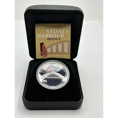 2007 1oz Silver - 75th Anniversary of Sydney Harbour Bridge Coloured Silver Proof