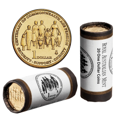 2009 $1 Centenary of Commonwealth Age Pension RAM Roll (One Dollar)