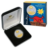 2006 1oz Ken Done Kangaroo Selectively Gold Plated Silver Proof