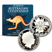 2009 $1 60 Years of Australian Citizenship Silver Proof