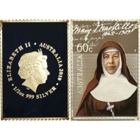 2010 1/2oz Mary Mackillop Canonisation Stamp-Coin Set