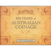 2010 - 100 years of Australian Coinage 4 X Mintmark set One Dollar