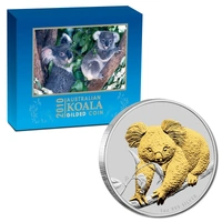 2010 1oz Koala Gilded Silver Coin