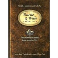 2010 150th Anniversary of the Burke & Wills Expedition 2 Coin Set