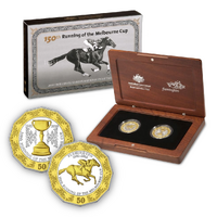 2010 50c 150th Running of the Melbourne Cup Silver Proof Set