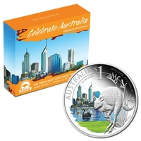 2011 Celebrate Australia Perth Kangaroo 1oz Silver Proof Dollar Coin