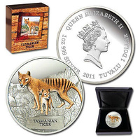 2012 1oz Tasmanian Tiger Silver Proof Coin