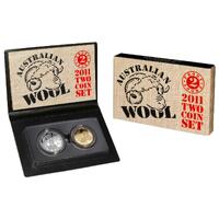 2011 Australian Wool 2 Coin Proof Set