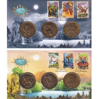 2011 Mythical Creatures Set of 2 Medallion PNCs