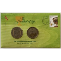 2011 The Presidents Cup - Royal Melbourne Golf Club 2x Medallions PNC