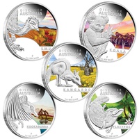 Discover Australia 2013 1oz Silver Proof Five-Coin Set