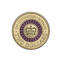 2013 $2 Coronation Coloured Coin 2x2