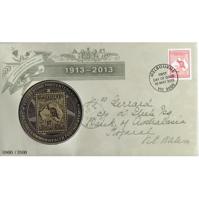 2013 £2 Centenary of the First Commonwealth Postage Stamp PMC