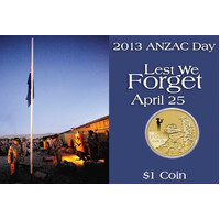 2013 $1 Anzac Day Lest We Forget