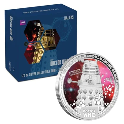 2014 1/2oz Doctor Who - Daleks Limited Edition Silver Collectible Coin