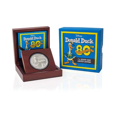 2014 1oz Disney Donald Duck -  80th Anniversary Silver Coin