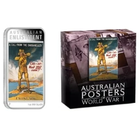 2014 1oz Australian Posters of WWI - Enlistment Silver Proof Coin